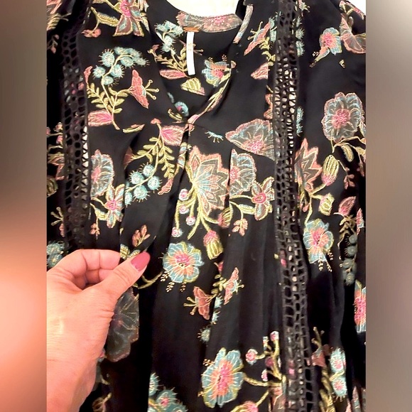 Free People just the two of us tunic Floral Blouse XSmall TP - Picture 3 of 8
